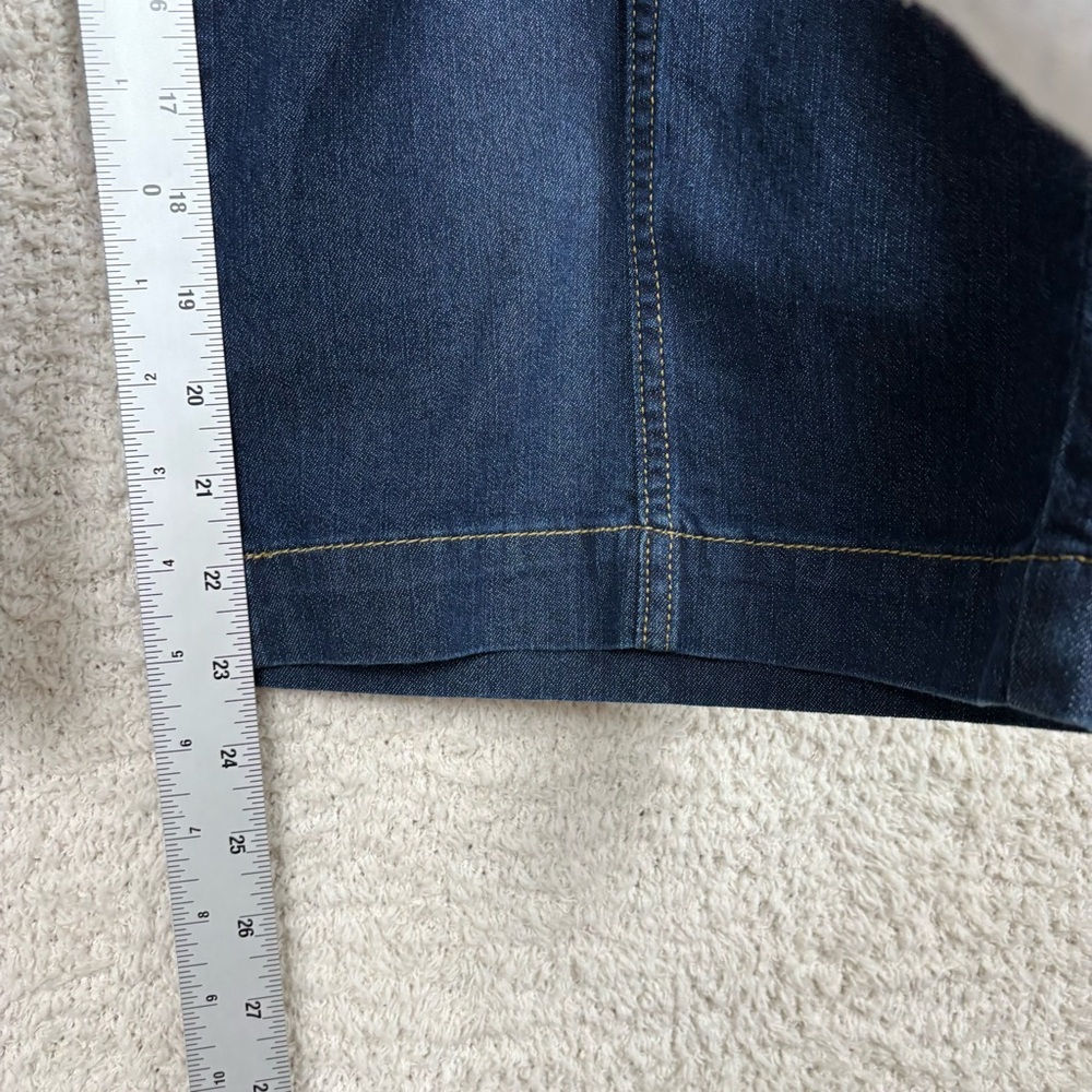 Michael Kors Jeans Womens 14 Blue Selma Crop Wide Leg High Rise Zip‎ Fly Denim - Picture 12 of 14
